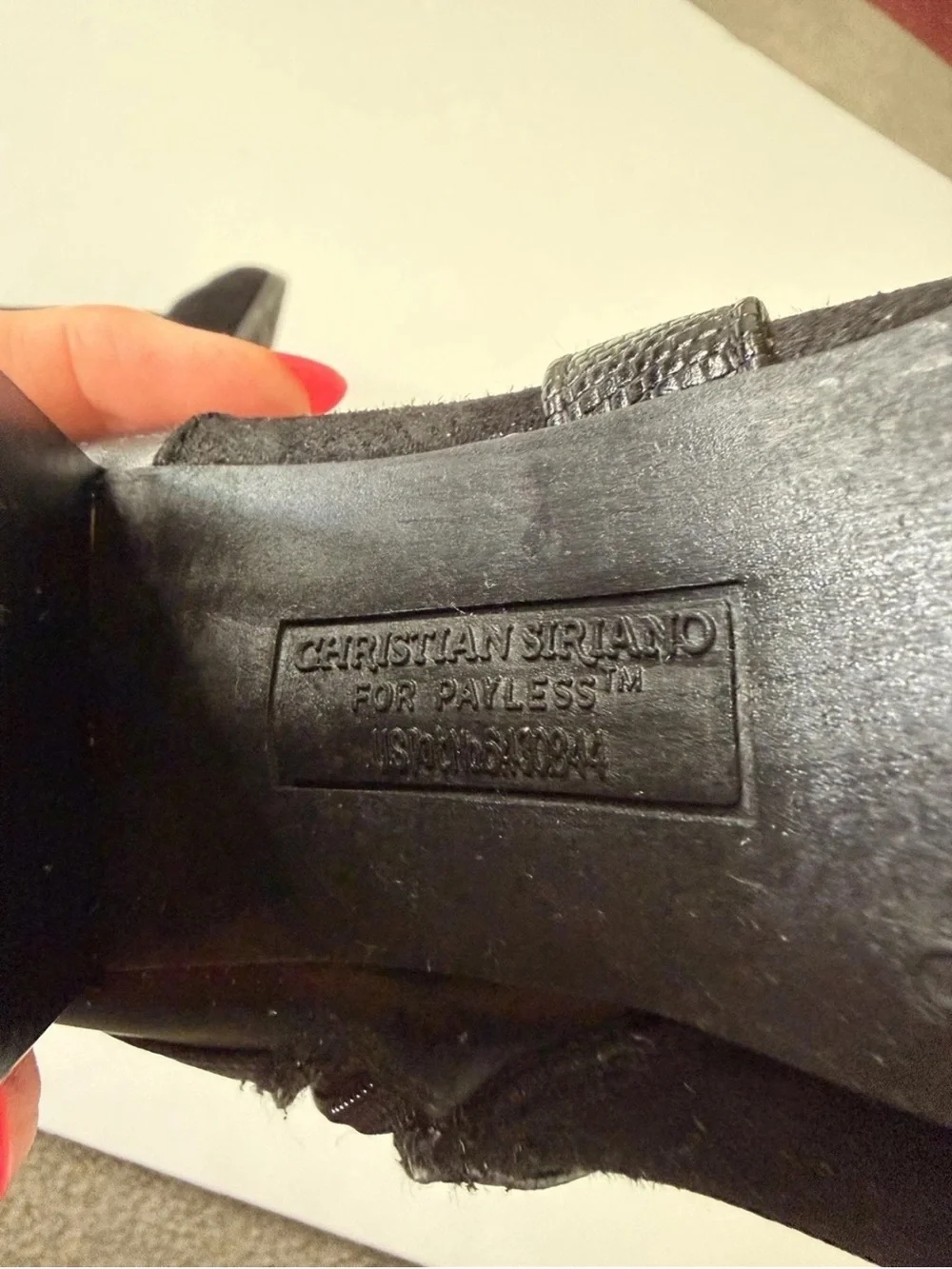 Christian Siriano Black Suede & Leather Ankle Bootie Snake-Textured Buckle 8